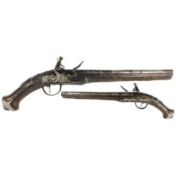 1700s European flintlock pistol stamped with "London."