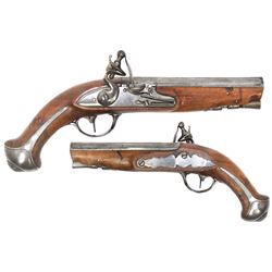 Small flintlock pistol, early 1800s.