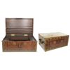 Image 1 : Large, heavy, British colonial money chest (1800s).