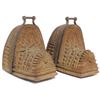 Image 1 : Pair of 1700s Spanish colonial carved wood stirrups (estribos).