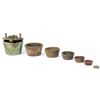 Image 1 : Very rare complete set of bronze nested weights with lid and case, Spanish colonial (1500s-1600s).