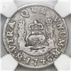 Image 2 : Mexico City, Mexico, pillar 1 real, Philip V, 1746M, NGC genuine / El Cazador.