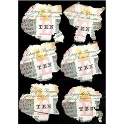 Lot of sixteen Calcutta, British India, 10 rupees notes, 25-1-1916, series AC, serials not visible,