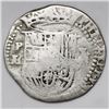 Image 1 : Potosi, Bolivia, cob 1 real, Philip II, assayer L/M (1st period), rare.