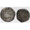 Image 1 : Lot of two Potosi, Bolivia, cob 1R, Philip II, assayer B (3rd period).