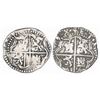 Image 2 : Lot of two Potosi, Bolivia, cob 1R, Philip II, assayer B (3rd period).