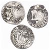 Image 1 : Lot of three Potosi, Bolivia, cob 1/2R, Philip II, assayer B (1st, 2nd and 3rd periods).