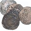 Image 1 : Lot of four Santo Domingo, Dominican Republic, copper 4 maravedis, Charles-Joanna, assayer F, differ