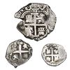 Image 2 : Lot of three pillars-and-waves cob minors: Potosi 4R 1690VR, Potosi 2R 1771V-(Y) and Lima 1R 1698H.