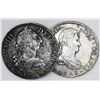 Image 1 : Lot of two Potosi, Bolivia, bust 8 reales: Charles III 1780PR; Ferdinand VII 1808PJ.