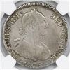 Image 1 : Santiago, Chile, bust 4 reales, Charles IV, 1806FJ, NGC F 12.