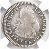 Image 1 : Santiago, Chile, bust 1 real, Ferdinand VII (bust of Charles IV), 1816FJ, NGC VF 30.