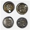Image 2 : Lot of four Bogota, Colombia, 1/4R, anepigraphic issue, Charles III or IV, no dates or mintmarks or 