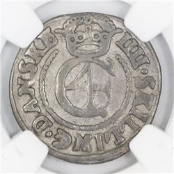 Denmark, 4 skilling, 1645, NGC VF 20.