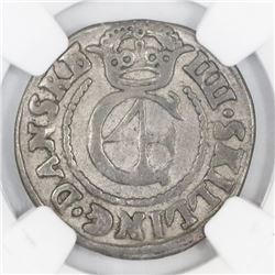 Denmark, 4 skilling, 1645, NGC VF 20.