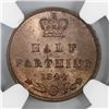 Image 2 : Great Britain, bronze half farthing, Victoria, 1844, NGC MS 64 RB.