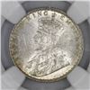 Image 1 : Bombay, India (British), 1/4 rupee, 1928, NGC MS 63.