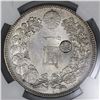 Image 2 : Japan, silver 1 yen, meiji 29 (1896), with gin counterstamp (1897) to right, NGC UNC details / clean