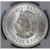 Image 1 : Mexico City, Mexico, 5 pesos, 1948, Cuauhtemoc, NGC MS 66+.