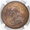Image 1 : South Africa, bronze 1 penny, 1898, NGC MS 64 RB.