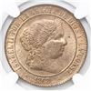 Image 1 : Segovia, Spain, bronze 5 centimos, 1868-OM, NGC MS 64 RB, finest known in NGC census.