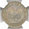 Image 2 : Syria (struck at the Paris mint), 1/2 piastre, 1921, NGC MS 64.