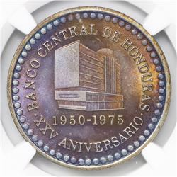 Honduras, silver medal, 1975, Central Bank 25th anniversary, NGC MS 66.