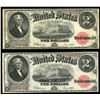Image 1 : Lot of two USA, legal tender, $2, series of 1917, Speelman-White: serials D3148490A, D80983043A.