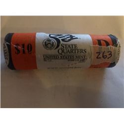 10 Dollar US Mint Roll Rhode Island D State Quarters