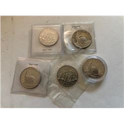 Group of 5 Total Coins All for 1 Money KB