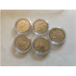 Group of 5 Total Coins All for 1 Money KB