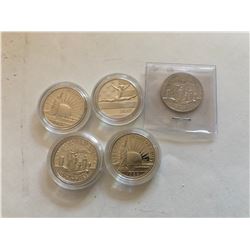 Group of 5 Total Coins All for 1 Money KB