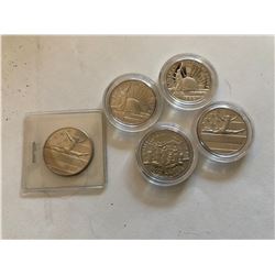 Group of 5 Total Coins All for 1 Money KB