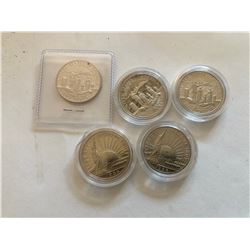 Group of 5 Total Coins All for 1 Money KB