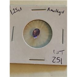 AMETHYST 1.25 carat Beautiful Oval Cut Gem Quality Gemstone