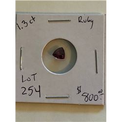RARE HIGH QUALITY RUBY 1.30 carat Beautiful Trilliant Cut Gem Quality Gemstone