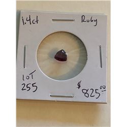 RARE HIGH QUALITY RUBY 1.40 carat Beautiful Trilliant Cut Gem Quality Gemstone