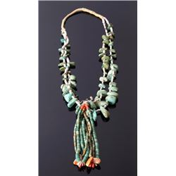Navajo Carico Lake Turquoise & Jacla Necklace