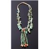 Image 1 : Navajo Carico Lake Turquoise & Jacla Necklace