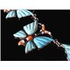 Image 3 : Navajo Opal & Turquoise Inlaid Butterfly Necklace