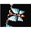 Image 6 : Navajo Opal & Turquoise Inlaid Butterfly Necklace