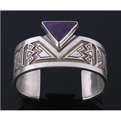 Crow Ken Real Bird Sugalite Sterling Bracelet