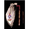 Image 2 : Osage Beaded Pipe & Bag - Chief Lookout 19th-20th