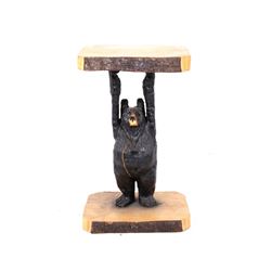 Montana Chainsaw Carved Black Bear Side Table
