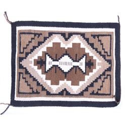 Navajo Two Grey Hills Wool Rug - Crownpoint c.1950