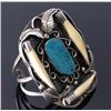 Image 2 : Navajo Kingman Turquoise & Wolverine Tooth Cuff