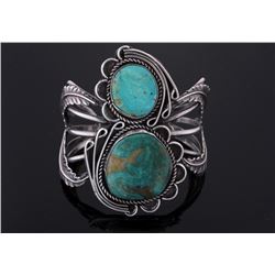 Navajo Native American Turquoise Mountain Bracelet