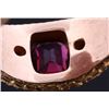 Image 28 : Highly Engraved 10K Gold & Rhodolite Garnet c.1900