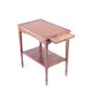 Image 3 : Early Quarter Sawn Mahogany Leather Top Side Table