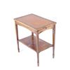 Image 4 : Early Quarter Sawn Mahogany Leather Top Side Table